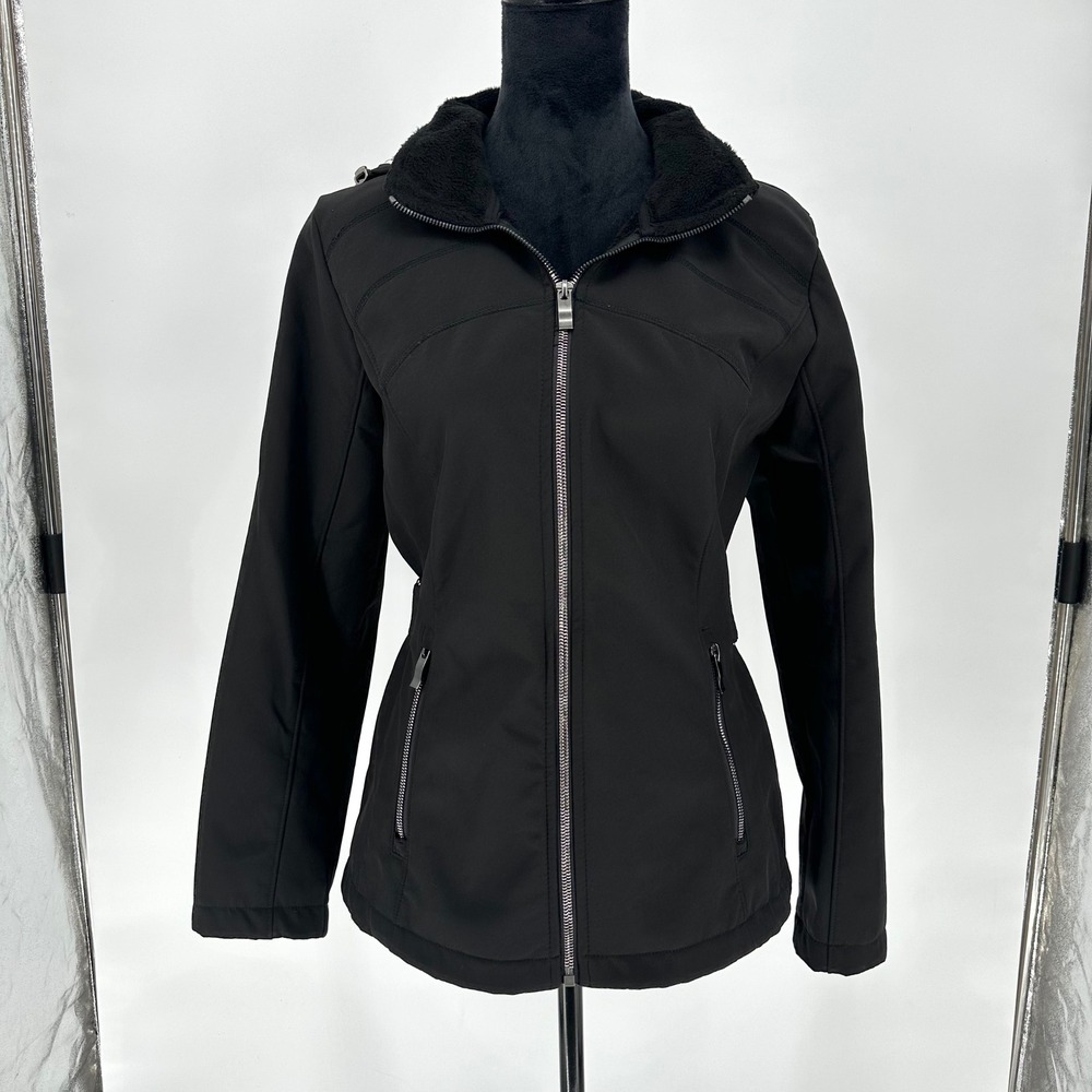 ZeroXposur Black Fleece Lined Full Zip Jacket Winter Snow Cinch Waist Women's M
